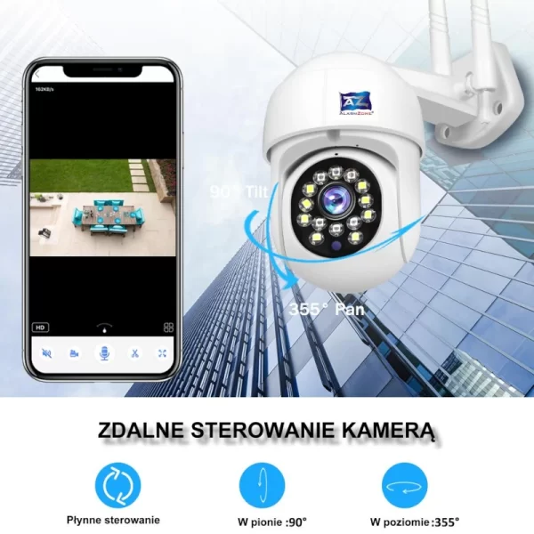 Zewnętrzna obrotowa kamera Wi-Fi AZ8807 z automatycznym śledzeniem - YOOSEE - obrazek 7