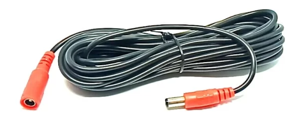 Kabel, przewód 5 m przedłużający zasilanie do kamery, syreny, itp