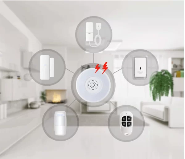 TUYA SMART Zestaw Alarmowy WI-FI - TUYA-SR2 z funkcją lampki i dzwonka. - obrazek 3