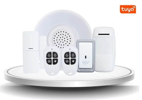 TUYA SMART Zestaw Alarmowy WI-FI - TUYA-SR2 z funkcją lampki i dzwonka.