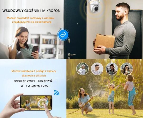 Kamera Tuya Smart C1, 4 Mpx, 6x zoom -zewnętrzna/wewnętrzna obrotowa Wi-Fi - obrazek 16