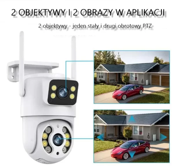 Zewnętrzna obrotowa kamera TUYA SMART PT61 - obrazek 3