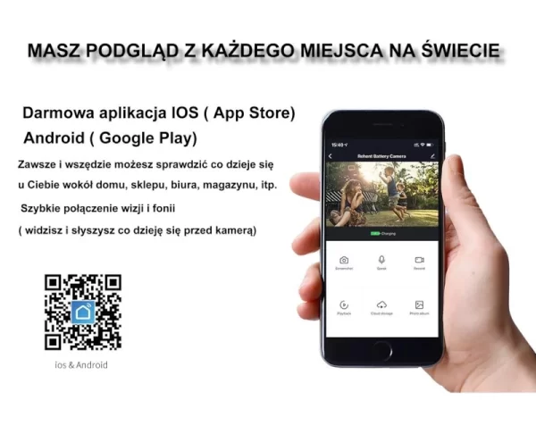Kamera Tuya Smart C1, 4 Mpx, 6x zoom -zewnętrzna/wewnętrzna obrotowa Wi-Fi - obrazek 12