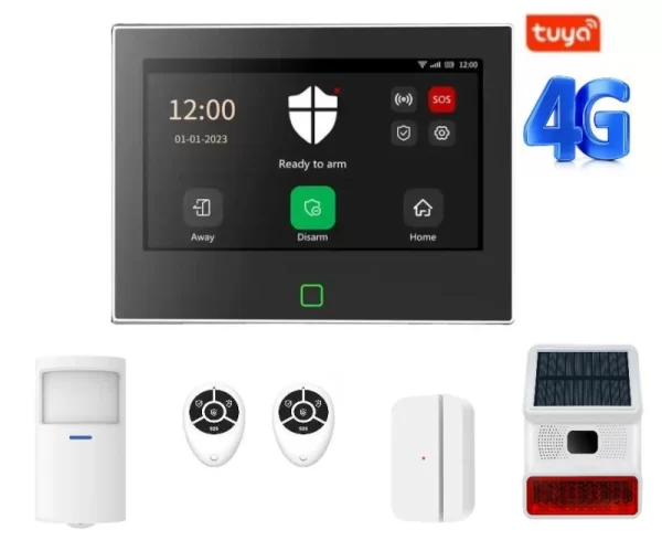Bezprzewodowy Alarm Tuya Smart Wi-Fi GSM P70-4G + syrena
