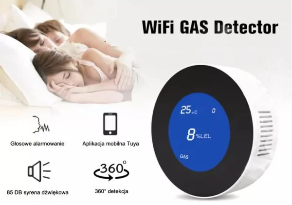 Czujnik, Detektor Gazu Naturalnego i LPG Tuya Smart Wi-Fi - obrazek 7