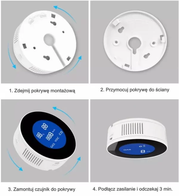 Czujnik, Detektor Gazu Naturalnego i LPG Tuya Smart Wi-Fi - obrazek 9