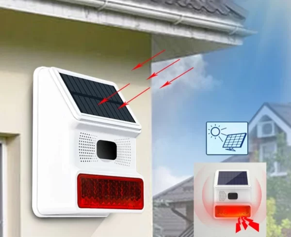 Solarna Bezprzewodowa Syrena Zewnętrzna 433MHz WSR200 - obrazek 2