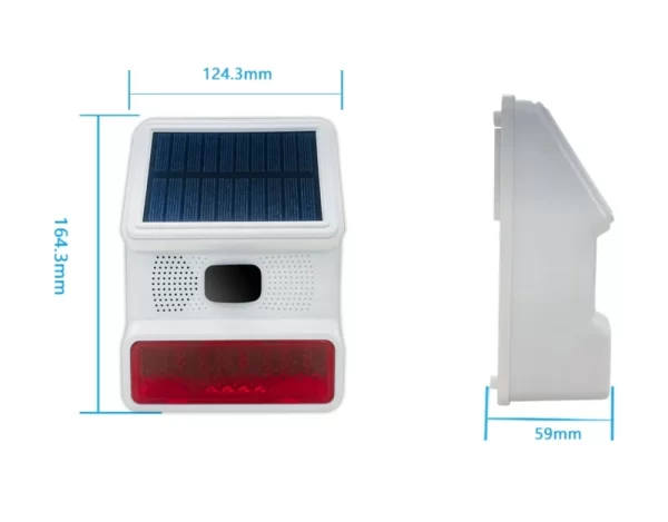 Solarna Bezprzewodowa Syrena Zewnętrzna 433MHz WSR200 - obrazek 8