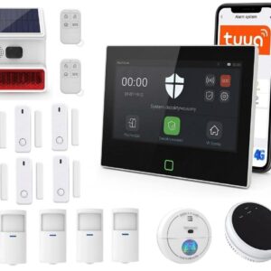 Alarm bezprzewodowy AlarmZone P70 WiFi GSM 4G z aplikacją TUYA SMART. Zestaw alarmowy z wbudowaną głośną syreną