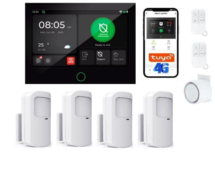 Alarm bezprzewodowy do domu G74-4G FSK, 4 czujniki ruchu 3 Alarm bezprzewodowy do domu G74-4G FSK, 4 czujniki ruchu