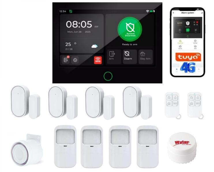 Alarm bezprzewodowy Tuya Smart G74-4G 4K4PW